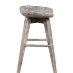 Wirebrushed Barnwood Swivel Counter Stool
