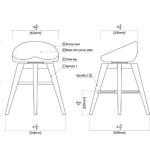 Wirebrushed Barnwood Swivel Counter Stool