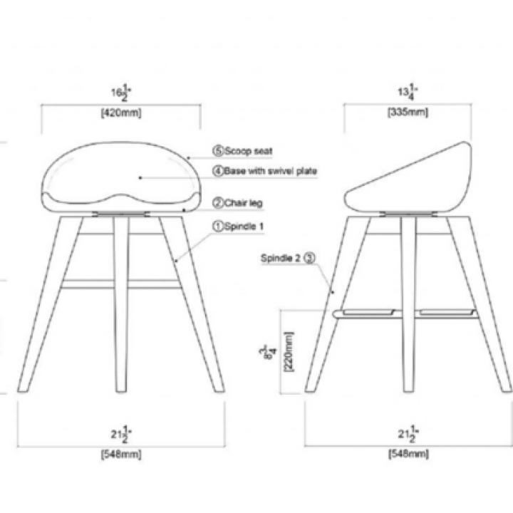 Wirebrushed Barnwood Swivel Counter Stool