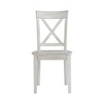Antique Whitewashed Wood Dining Chairs, Set of 2