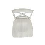 Antique Whitewashed Wood Dining Chairs, Set of 2