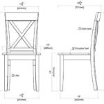 Antique Whitewashed Wood Dining Chairs, Set of 2