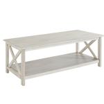 Antique Whitewashed Wood Coffee Table