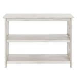 Antique Whitewashed Wood Console Table