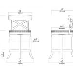 Light Brown Wood and Seagrass Swivel Counter Stool