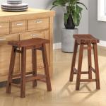 Chestnut Sonoma Saddle Counter Stools, Set of 2