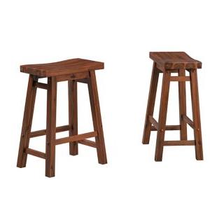 Chestnut Sonoma Saddle Counter Stools, Set of 2