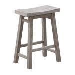Storm Gray Sonoma Saddle Counter Stools, Set of 2
