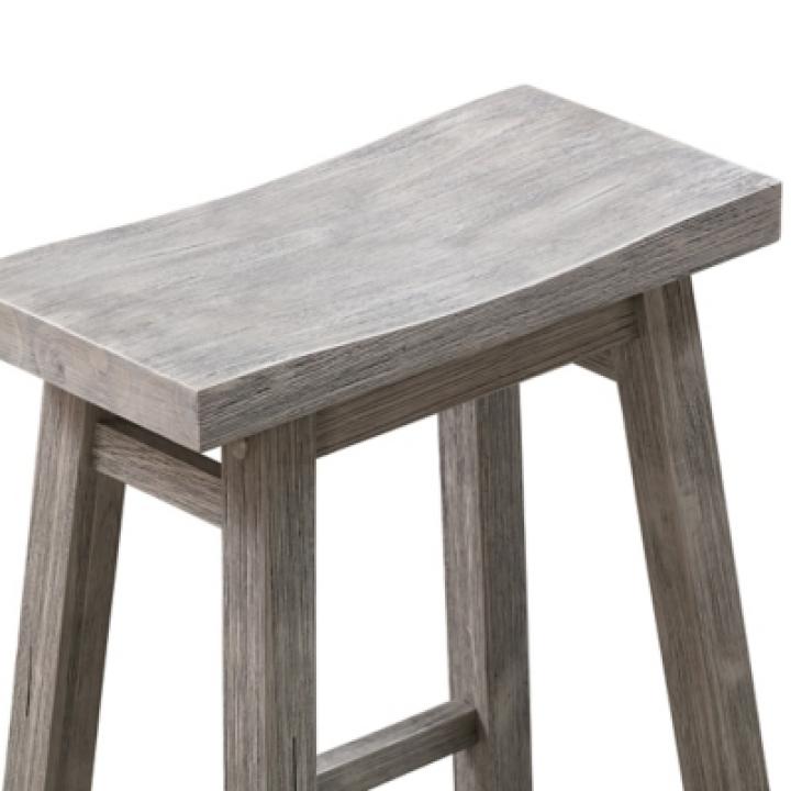 Storm Gray Sonoma Saddle Counter Stools, Set of 2