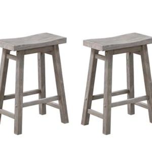 Storm Gray Sonoma Saddle Counter Stools, Set of 2