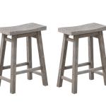 Storm Gray Sonoma Saddle Counter Stools, Set of 2