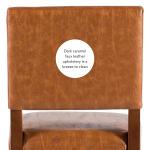 Brown Faux Leather Square Classic Counter Stool