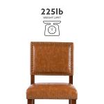 Brown Faux Leather Square Classic Counter Stool