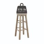 Rustic Wood Pub Classic Backless Bar Stool