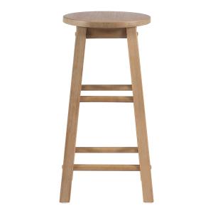 Rustic Wood Pub Classic Backless Counter Stool
