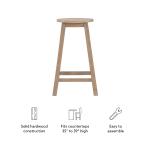 Rustic Wood Pub Classic Backless Counter Stool