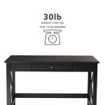 Black Wood X-Sides Desk