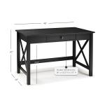 Black Wood X-Sides Desk