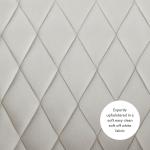 Cream Upholstered Tufted Swivel Office Chair