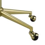 Cream Upholstered Tufted Swivel Office Chair