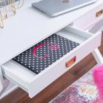 White Wood 2-Drawer X-Frame Desk