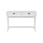 White Wood 2-Drawer X-Frame Desk