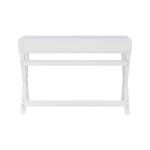 White Wood 2-Drawer X-Frame Desk