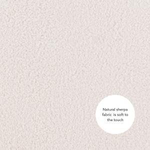 White Sherpa Upholstered Storage Ottoman