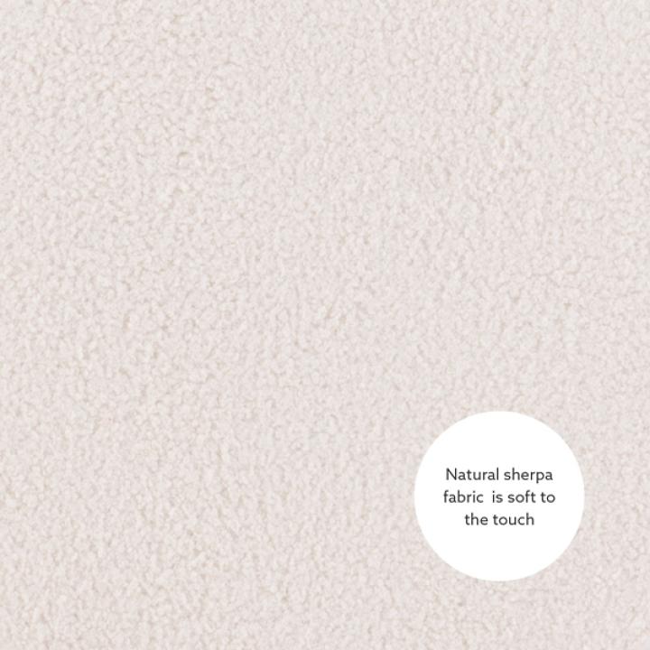 White Sherpa Upholstered Storage Ottoman