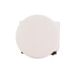 White Sherpa Upholstered Storage Ottoman