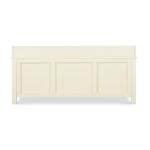 White Wood Upholstered Storage Bench