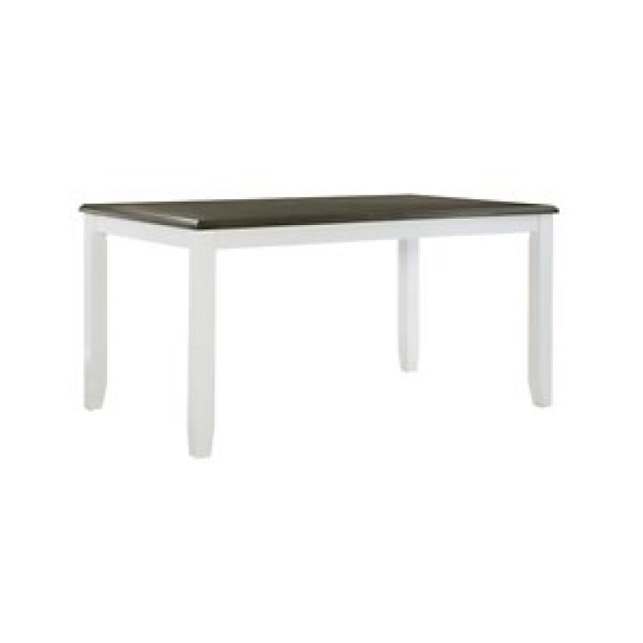 Gray and White Two-Toned Wood Dining Table