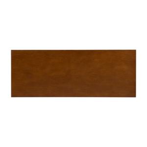 Brown Wood Slatted Bottom Shelf Console Table