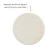 White Wood Round Base Side Table