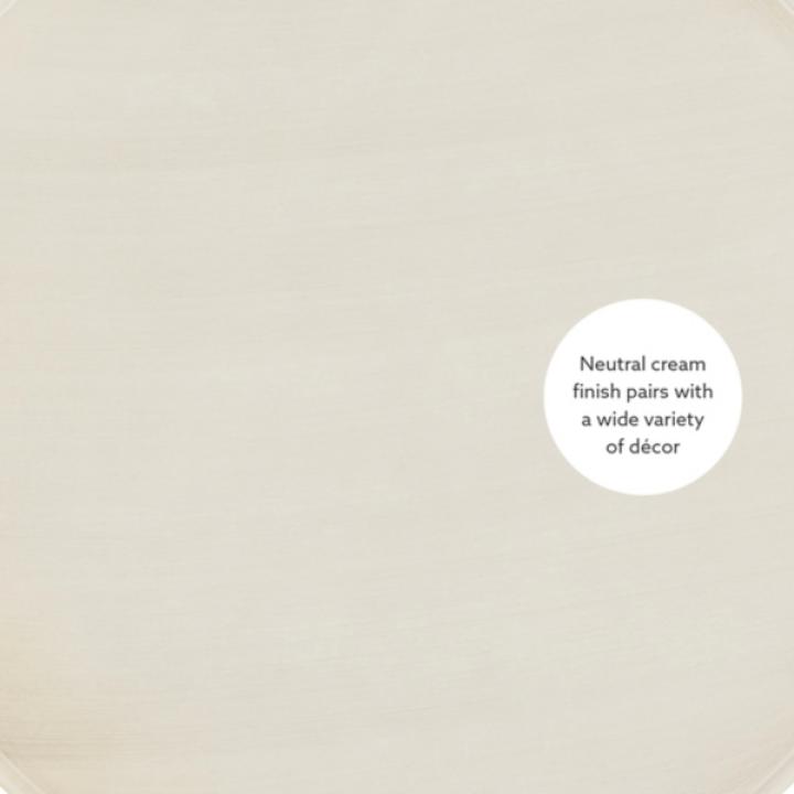 White Wood Round Base Side Table