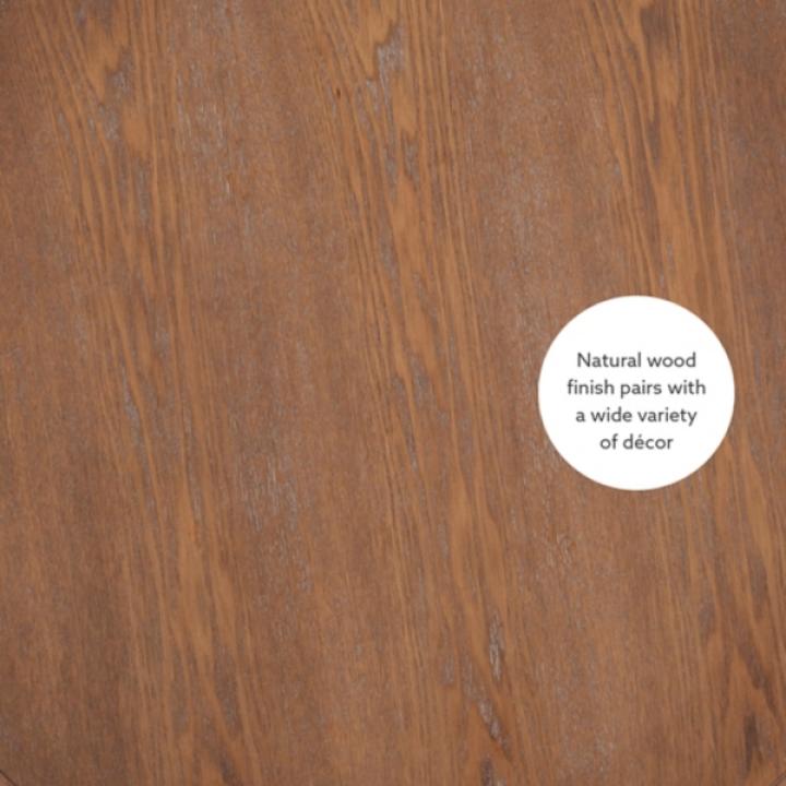 Brown Wood Round Base Side Table