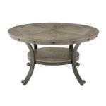 Ash Gray Round Nailhead Coffee Table