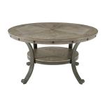 Ash Gray Round Nailhead Coffee Table