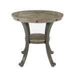 Ash Gray Round Nailhead Side Table