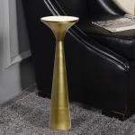 Spun Gold Metal Tapered Cocktail Table