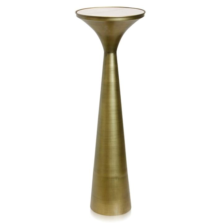Spun Gold Metal Tapered Cocktail Table