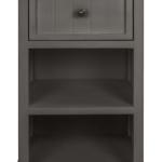Gray Slim Wooden 2-Shelf Side Table