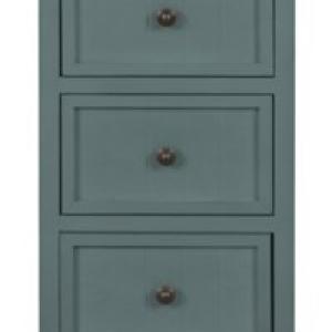 Turquoise Slim Wooden 3-Drawer Side Table