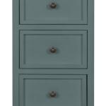 Turquoise Slim Wooden 3-Drawer Side Table