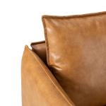 Camel Vegan Leather Flange Club Accent Chair