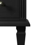 Smooth Black 2-Drawer Wood Nightstand
