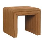 Cognac Leather Arch Ottoman