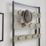 Gray and Black Wood Bench Hall Tree