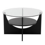 Black Round Glass Coffee Table