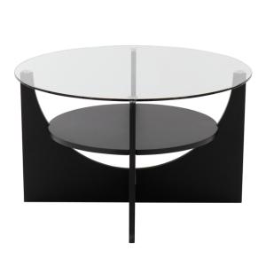 Black Round Glass Coffee Table